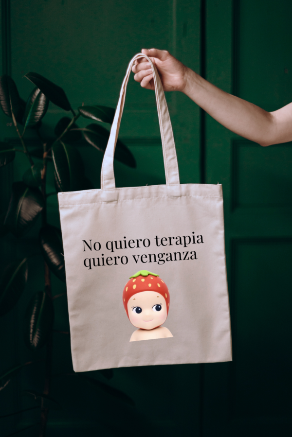 Bolsa de Tela, Tote Bag: No quiero terapia quiero venganza