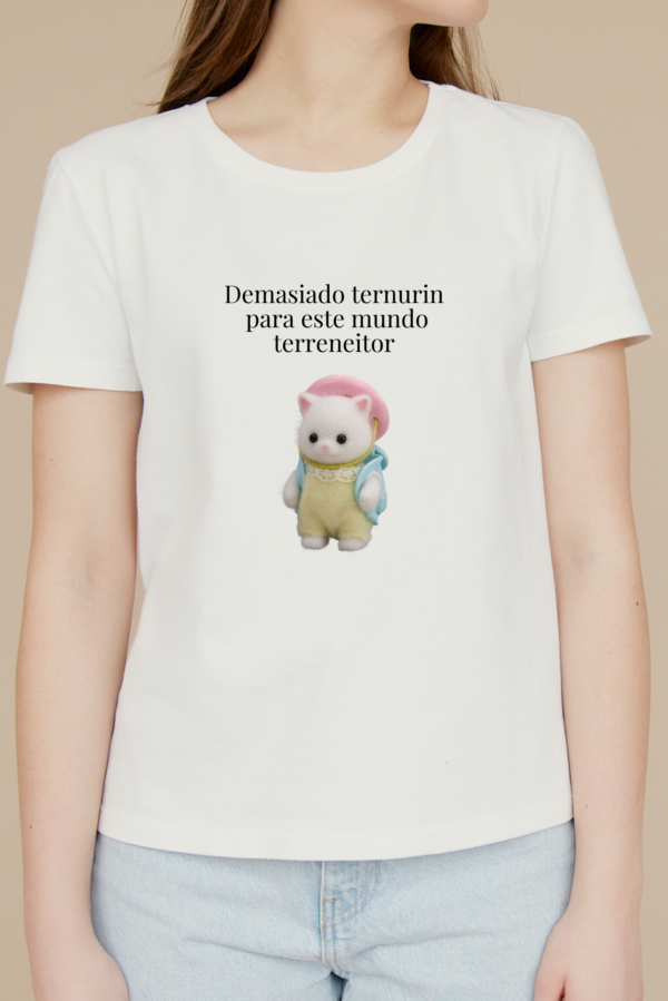 Camiseta Mujer Manga Corta Demasiado ternurin para este mundo terreneitor
