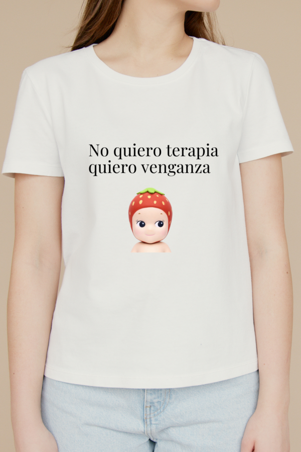 Camiseta Mujer Manga Corta No quiero terapia quiero venganza