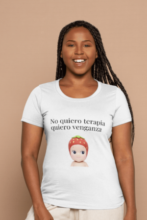 Camiseta Mujer Manga Corta No quiero terapia quiero venganza