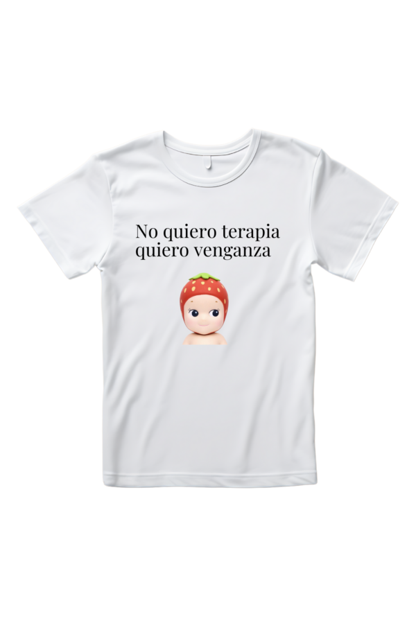 Camiseta Mujer Manga Corta No quiero terapia quiero venganza
