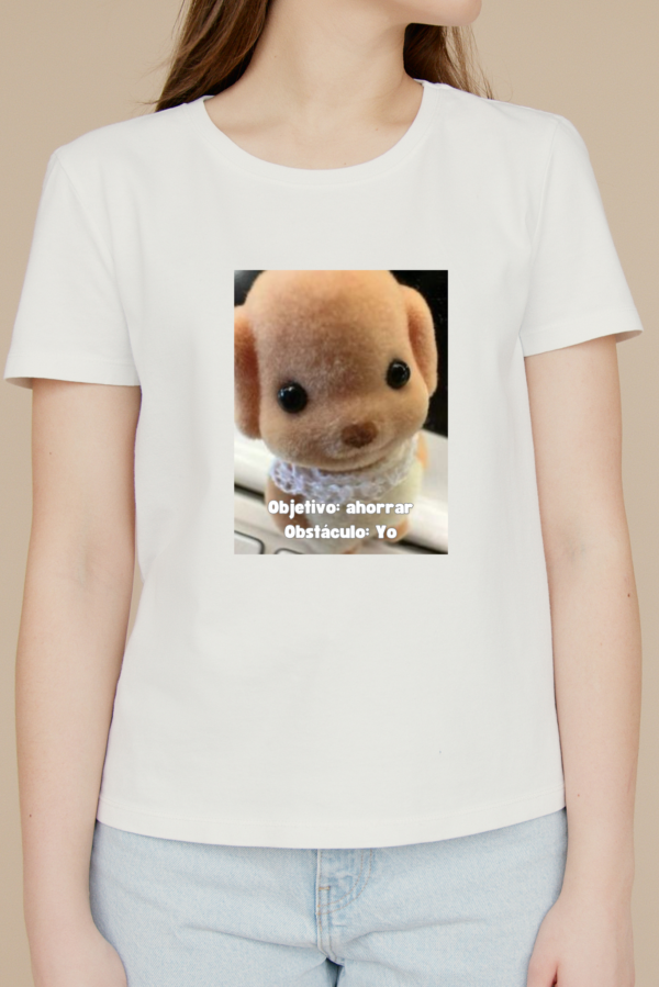 Camiseta Mujer Manga Corta Objetivo Ahorrar, Obstáculo yo