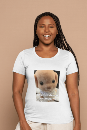 Camiseta Mujer Manga Corta Objetivo Ahorrar, Obstáculo yo