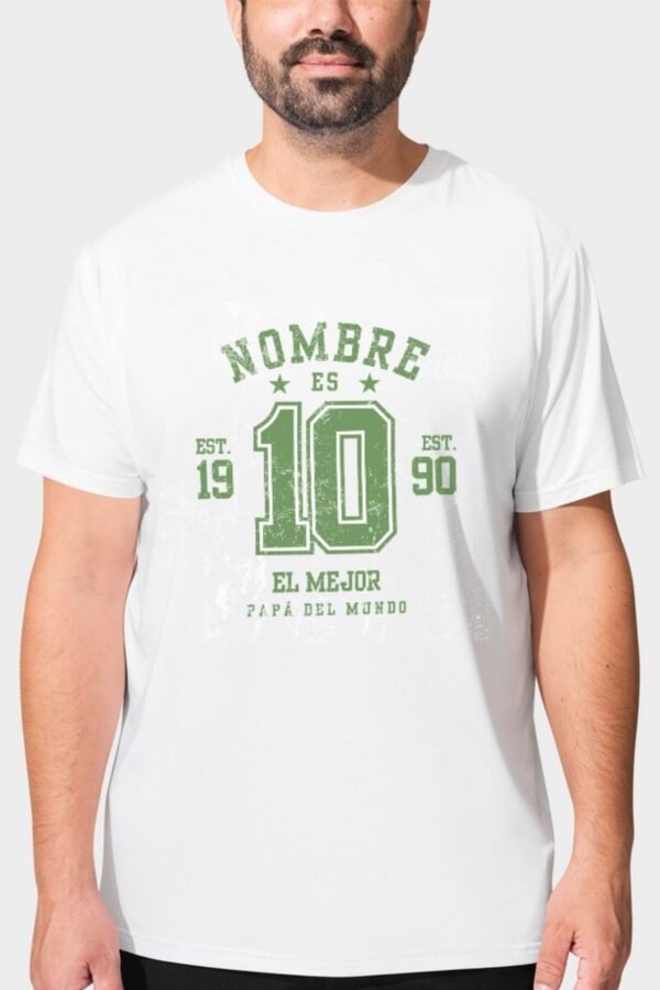 Camiseta personalizada con nombre día del padre | El Mejor Papá del Mundo