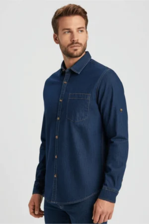 Ivy Camisa vaquera manga larga Hombre