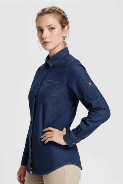 Ivy Camisa vaquera manga larga Mujer