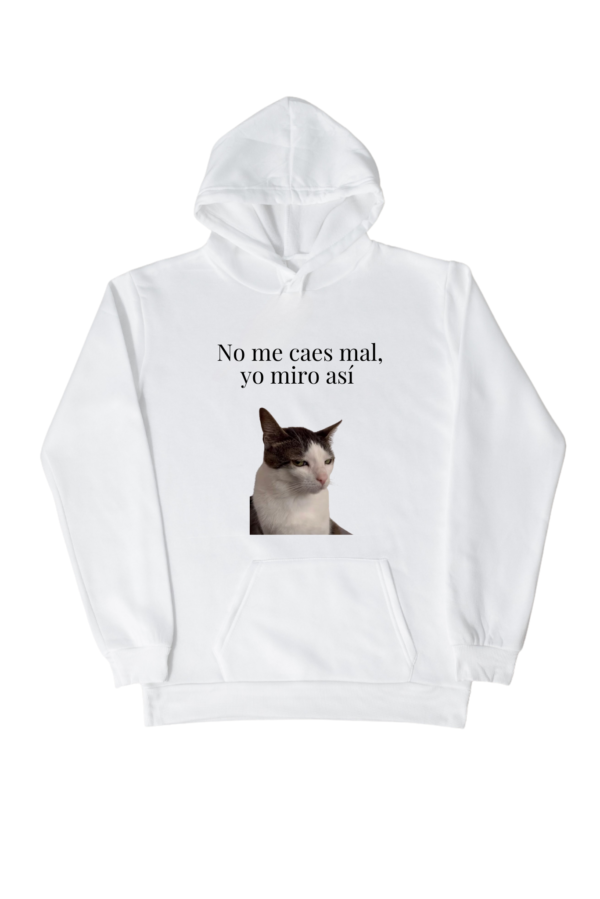 Sudadera Hombre con Capucha | No me caes mal, yo miro así