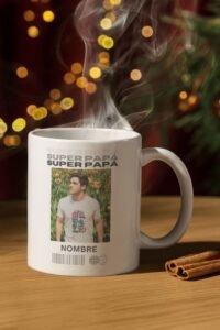 Taza personalizada con Foto y Nombre día del padre | Super Papá
